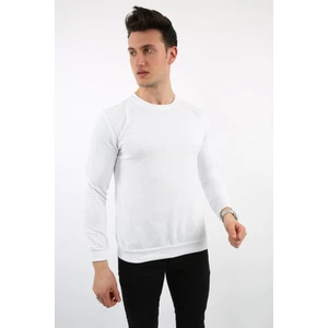 Düz O Yaka Beyaz Sweat