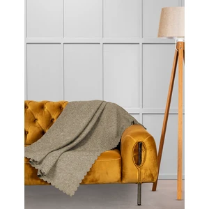 Velerde Home Jakar Şönil Kaymaz Koltuk Örtüsü Şalı Standart En 175CM x Boy 215CM Kolları Bej