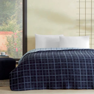 Edwin Pamuk Tek Kişilik Battaniye Lacivert