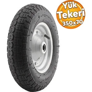 Onaks El Arabası Yük Taşıma Tekeri Bilyeli Rulmanlı Havalı Dubleks 350X70 mm Çelik Jant Tekerlek