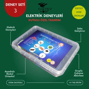 Eğitici Hobi Kutulu Elektrik Deney Seti 3 Eğitici Hobi Bilim Seti