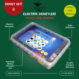 Eğitici Hobi Kutulu Elektrik Deney Seti 8 Eğitici Hobi Bilim Seti