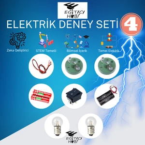 Eğitici Hobi Kutulu Elektrik Deney Seti 4 Eğitici Hobi Bilim Seti