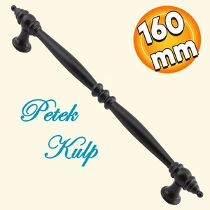 Petek Mobilya Mutfak Dolabı Çekmece Dolap Kapak Kulpu Düz Metal Kulp Kulbu Kulpu Ayder 160 mm Siyah