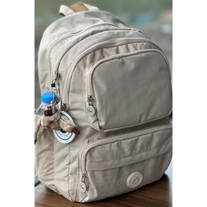 Nemo Bags Bej Orta Boy Sırt Çantası Okul Çantası Laptop ve Seyahat Çantası Su Geçirmez Spor