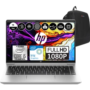 Hp Probook 440 G10 Intel Core I5 1335U 8gb 512GB SSD Intel® Iris® Xᵉ Windows 11 Home 14" Fhd Taşınabilir Bilgisayar 8A565EAWH02 + Weblegelsin Çanta