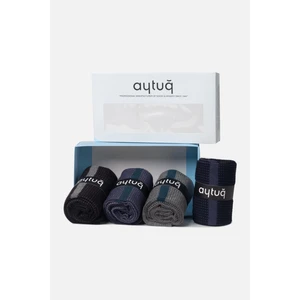Erkek Modal 4 Çift Özel Kutulu Çok Renkli Soket Çorap - 23011-2