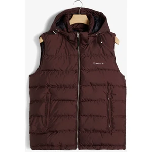 Erkek Bordo Regular Fit Kapüşonlu Logolu Yelek 7006352.279