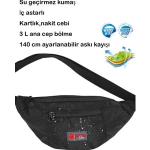 Dys Case Kolej Çok Renkli Bel ve Omuz Askılı Çanta Çapraz Çanta Unisex Su Geçirmez 3 L Kolej Model Çanta