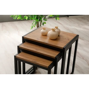 Üçlü Zigon Sehpa 50X40X52/45X40X46/40X40X40