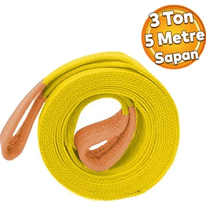 Spanzet Sarı Renk 3 Ton 5 Metre Dokuma Sapan Polyester Sağlam Yük Kaldırma Taşıma Indirme Halat