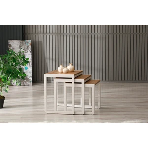 Üçlü Zigon Sehpa 50X40X52/45X40X46/40X40X40