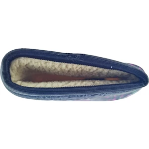 Renkli Mor Çiçekli Yünlü Çizme Kar & Yağmur Çizmesi