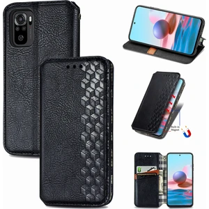 Yihang Boutique Xiaomi Redmi Note 10 4G/10S Cüzdan Kılıfı ile Uyumlu, Kart Tutuculu, Pu Deri Flip Kickstand Kapak (Yurt Dışından)