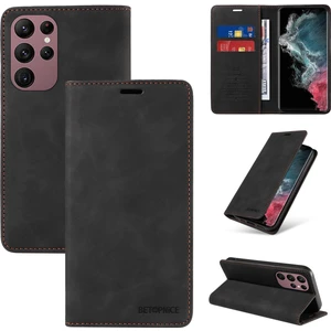 Yihang Boutique Samsung Galaxy S23 Ultra Cüzdan Derisi ile Uyumlu-Rfıd Engellemeli Kart Sahipleri-Tpu Kapaklı Kapak (Yurt Dışından)