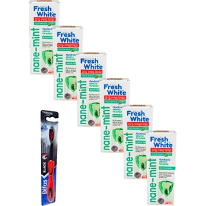 Fresh White Naneli Diş Macunu 90 gr x 6 ve Difaş Diş Fırçası