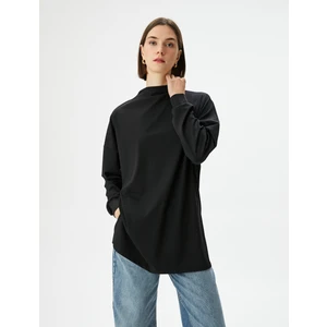 Uzun T-Shirt Dik Yaka