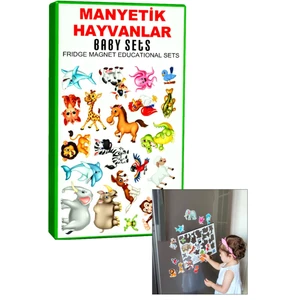 Buzdolabı Eğitici Manyetik Hayvanlar - Manyetik Bultak Şablon Eğitici Oyuncak