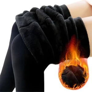 Kışlık Içi Peluş Kaliteli Siyah Kadın Tayt