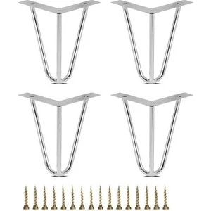 Albatros Metal Mil Model Metal Mobilya, Dolap, Koltuk, Tv Ünitesi Ayakları (4 Adet)-Robot Süpürge İçin Uygundur