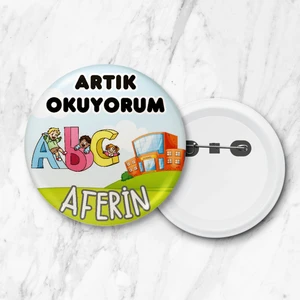 Artık Okuyorum Iğneli Yaka Rozeti Büyük Boy Model: 04 Rozet