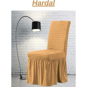 1 Adet Bürümcük Sandalye Kılıfı. Likralı Etekli Lastikli Yıkanabilir Sandalye Örtüsü.