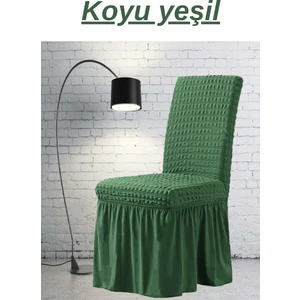 1Adet Bürümcük Sandalye Kılıfı. Likralı Etekli Lastikli Yıkanabilir Sandalye Örtüsü.