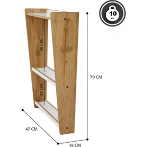 Turna Montessori Ahşap Çocuk Duvar Kitaplık Naturel