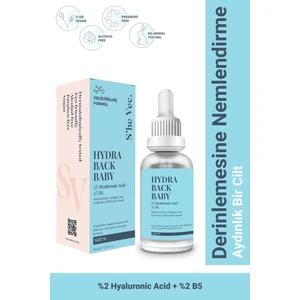 S'he Vec HYDRA BACK BABY - Hyaluronik Asit Yoğun Nemlendirici ve Dolgunlaştırıcı Cilt Serumu 30ml