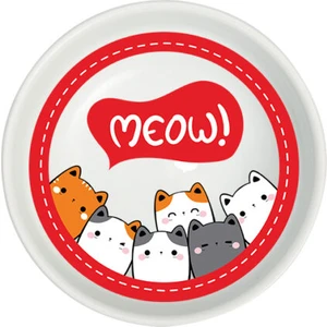 Natura Pet Natura Seramik Mama Kabı Meow 250 ml 14,5 cm