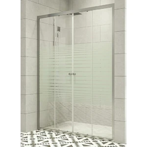 Duşakabin Ön Cephe 4mm Çizgili Cam Yükseklik 180CM