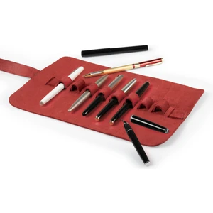 Hakiki Deri Rulo Kalemlik Kırmızı