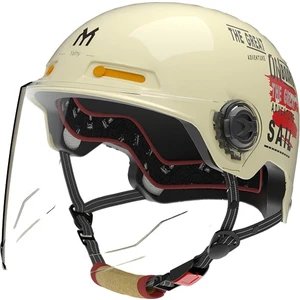 Retro Harley Yarım Kask 3c Hafif Motosiklet Kaskı (Yurt Dışından)