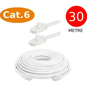 Cat6 Network Internet Ethernet Bilgisayar Kablosu RJ45 - RJ45 30 Metre Patch Kablo