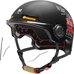 Retro Harley Yarım Kask 3c Hafif Motosiklet Kaskı (Yurt Dışından)