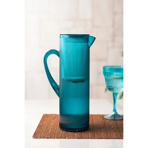 EW's Kitchenware Arkilik Barok 1,5 Lt Aquamarin Sürahi (Buzdolabı Kapak Rafına Sığar)