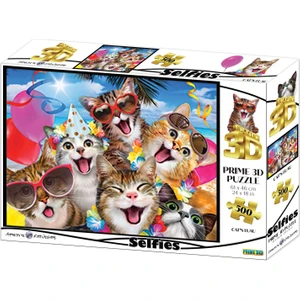 Prime 3D - Kediler Partide 500 Parça Yetişkin Puzzle 10467