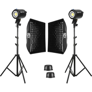 Gdx HD-60W LED Video Işığı 2'li Full Set (60X90 Softbox + 260CM Işık Ayağı)