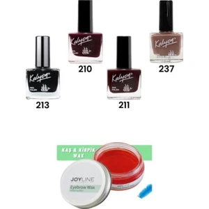 Oje 213-210-211-237+JOY Line Kaş Şekillendirici ve Sabitleyici Wax 50ML