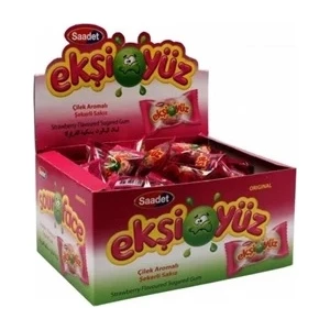 Ekşiyüz Sakız Çilek Aromalı x 100 Adet