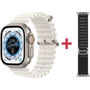 Watch 8 Ultra Beyaz Akıllı Saat Iphone ve Android Tüm Akıllı Telefonlara Uyumlu