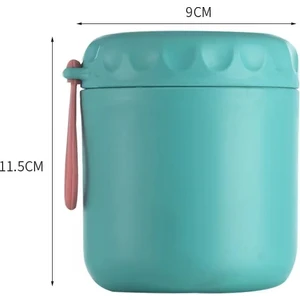 Cicibears 430ML Paslanmaz Çelik Yalıtımlı Termos Yemek Kabı - Mavi (Yurt Dışından)