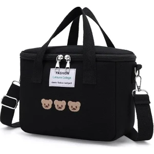 Cicibears Çok Fonksiyonlu Su Geçirmez Ayıcık Desenli Anne Bebek Çantası - Siyah (Yurt Dışından)