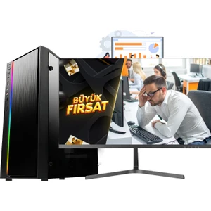 Astral KX50-M I5 12400F 16GB Ram 480GB SSD R5230 2gb 24 Monitör Ofis Bilgisayarı