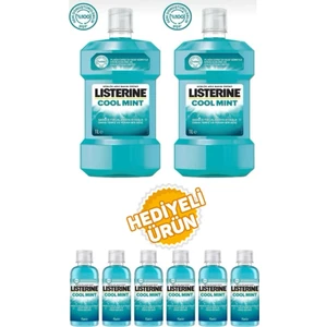 Cool Mint Ağız Bakım Suyu 1 lt 2 Adet + 95 ml 6 Adet