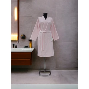 Tanem Home  Pamuk Nakışlı Kadın Bornoz | Pembe Bornoz | Çeyiz