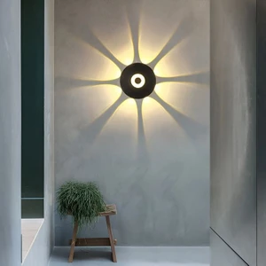 Full Reyon 7 Watt Gün Işığı Ledli Yaprak Işık Desenli Dekoratif Iç ve Dış Mekan Aplik, Modern Tasarım Armatür