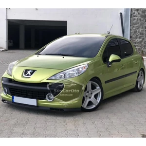 ŞüsCarOto Aksesuar Peugeot 207 2006-2014 Uyumlu Üniversal Laguna Lip Esnek Ön Lip 2 Parça Tampon Altı Dil Karlık Ön Ek