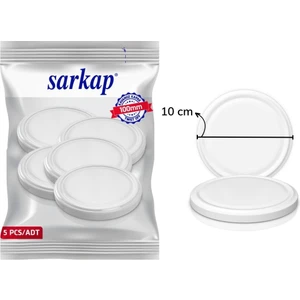 Hijyenik Paketli 5 Adet Kavanoz Kapağı - Beyaz - 100 mm
