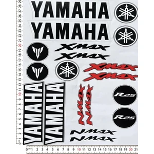 Yamaha Xmax - N Max Motorsiklet Kask Sticker Çıkartma Seti